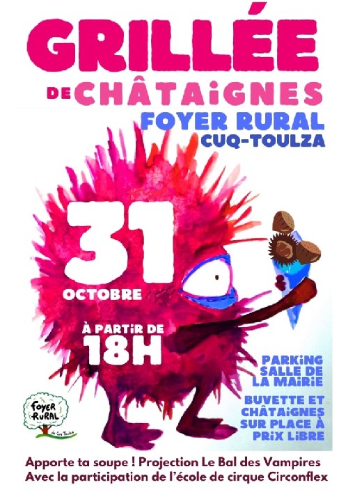 Grillée de châtaignes 31 octobre à partir de 18h